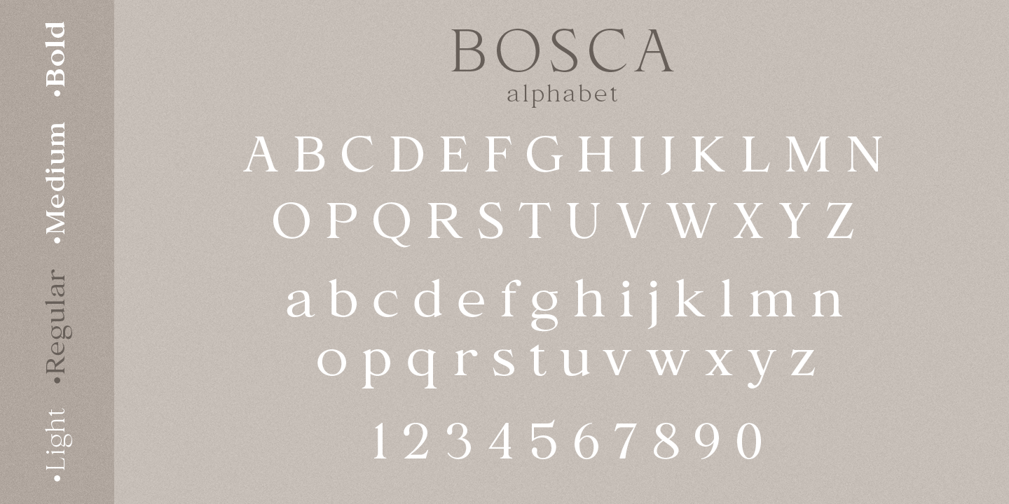 Пример шрифта Bosca #4